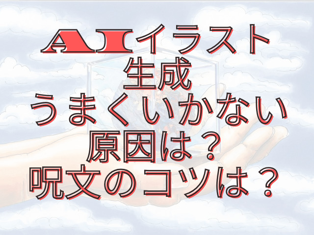 AIイラスト生成うまくいかない原因は？呪文のコツは？